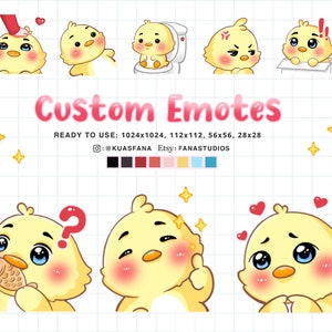 Aangepaste twitch-emotes, gepersonaliseerde emotes, gaming-emotes tekenen, streaming-emotes, aangepaste e-sport-emotes, chat-emotes, cartoon-emotes