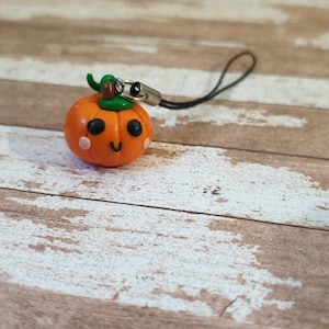 STRAP pumpkin kawaii halloween in fimo