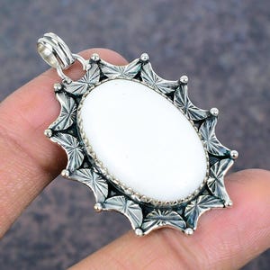 Mother Of Pearl Pendant Gemstone Pendant Handmade Jewelry 925 Sterling Silver Pendant Beautiful Jewelry Engagement Gifts Designer Pendant