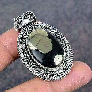 Golden Apache Pyrite Pendant 925 Sterling Silver Pendant Gemstone Handmade Pendant Jewelry Special Occasion Gift For Her Designer Jewelry