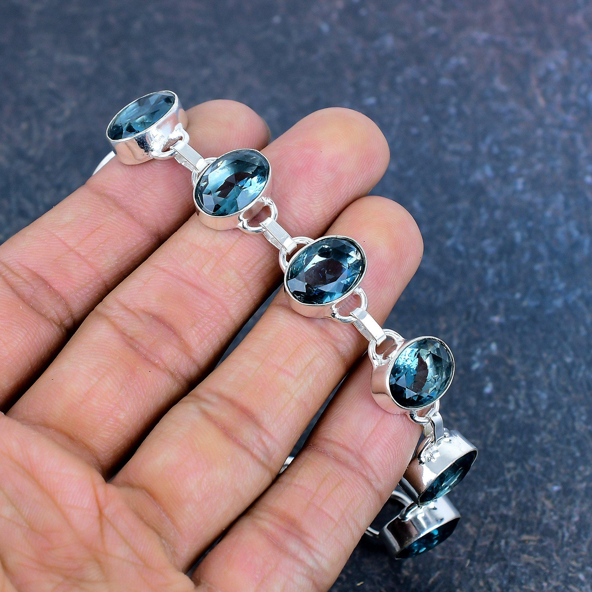 Alexandrite Bracelet 925 Sterling Silver Bracelet Adjustable