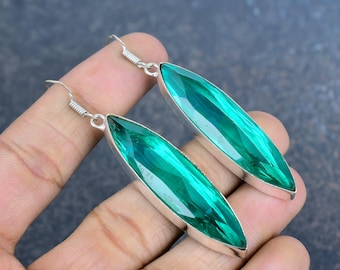 Indicolite Earring Gemstone Jewelry 925 Sterling Silver Earring Handmade Earrings Gifts For Women Very Pretty Silver Jewelry Gift For Her