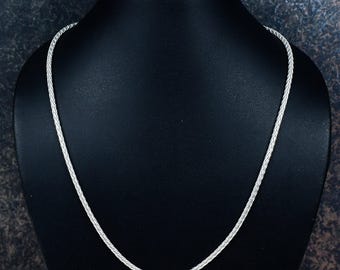 Wheat Chain Necklace, Silver Wheat Chain, Wheat Link Necklace, Classic Unisex Chain Jewelry, Elegant Everyday Necklace, Pendant Chain, Gift