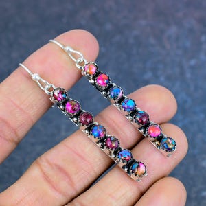 Pink Spiny Oyster Earring 925 Sterling Silver Earrings Handmade Jewelry Gemstone Earrings Gifts For Her Wonderful Jewelry Brand New Earring