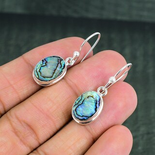 Orecchini A Spada In Argento Sterling 925 Con Conchiglia Abalone | Pendenti Vintage Gotici | Gioielli Ipoallergenici Per Donna