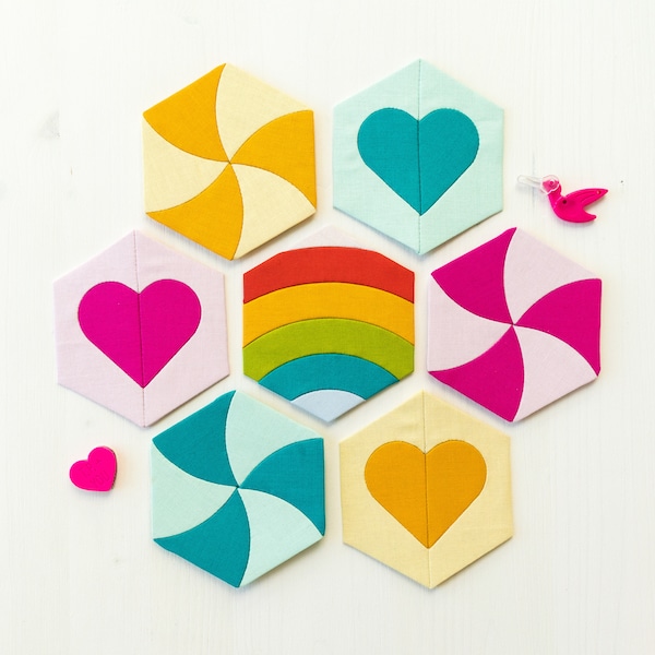 Tumbling Hexies EPP (English Paper Piecing / Lieseln)