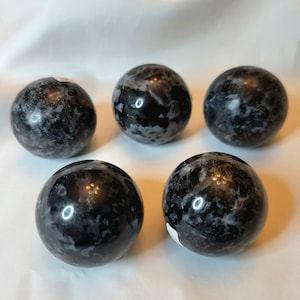 Flashy Indigo Gabbro Sphere