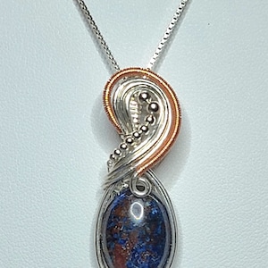 Chrysocolla in Sterling Silver and Copper