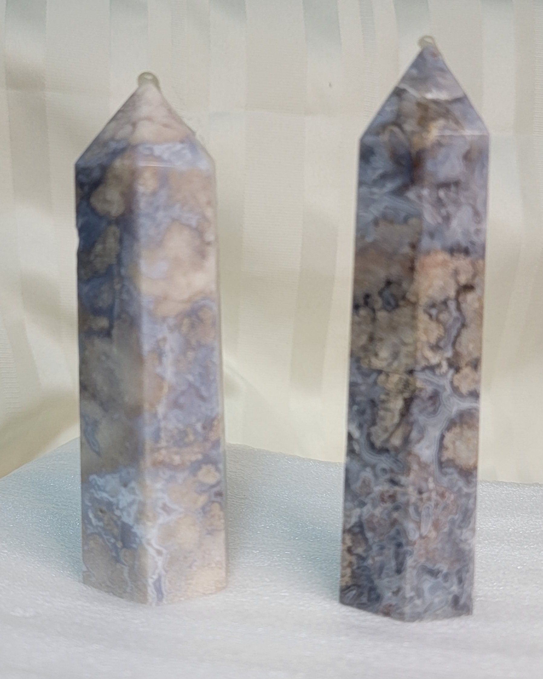 cheap wholesale store online Flower - Magnificent Natural Blue Tower Green  Flower Elevated Agate – Calm Towers 
