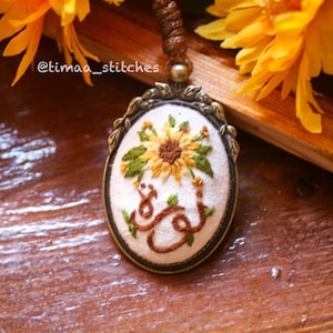 embroidery-necklace  gift personalized