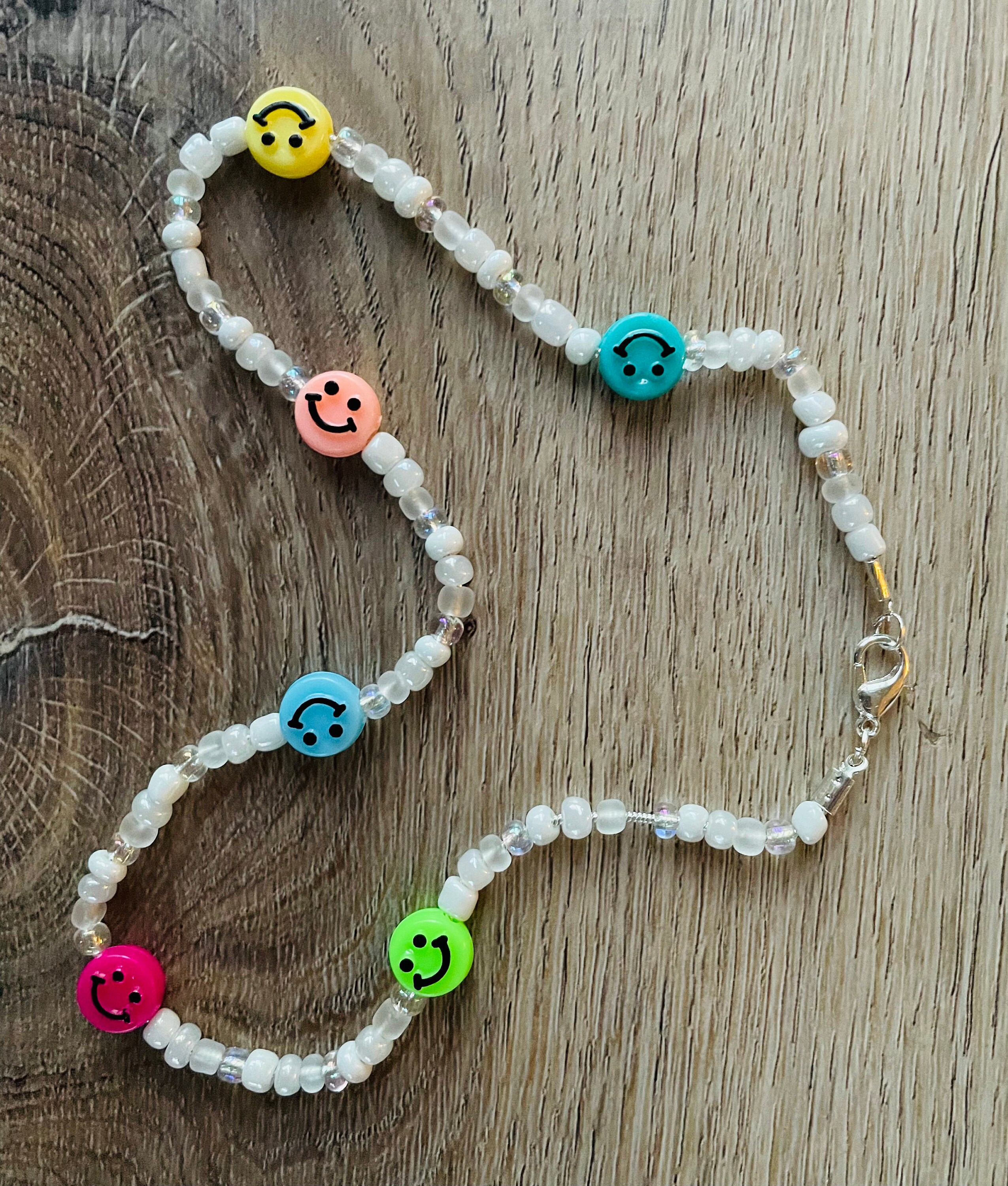 Smiley Face Necklace Etsy