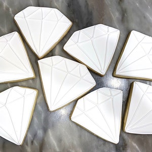 Diamond Cookies for Engagement, Bridal, Wedding