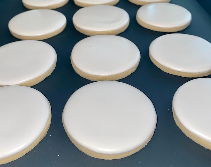 Frosted Sugar Cookies Plain White Sugar Cookie One Dozen Etsy