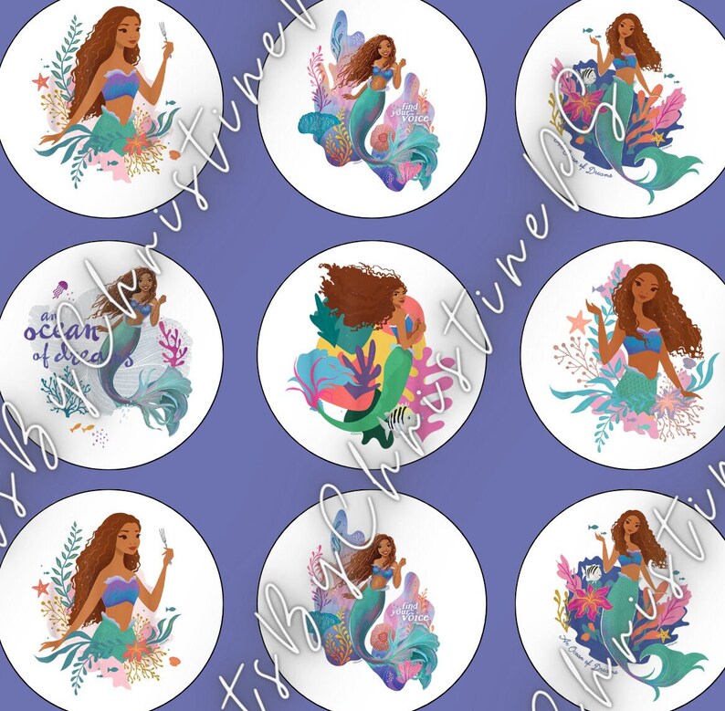 LITTLE MERMAID Edible Image Sheet - Etsy