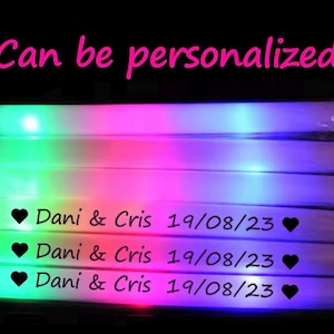 Personalized Wedding Glow Stick Colorful LED glow foam stick Cheer Tude Wedding Party Supplies Party foam wands