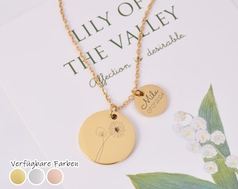 Personalized Engraved Name Necklace, Birth Gift, Family Necklace, Special Gift for Her