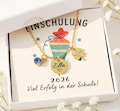 Personalized Schoolchild Necklace 2026 with Name and Birthstone | Lucky Clover Necklace for Starting School | Back to School Gift product logo