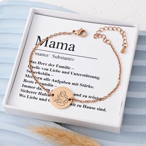 Minimalistische Armbänder für Mama – Perfektes Muttertagsgeschenk | Kunstvolle Gravur | Geschenk für Mütter, Babyparty| Geschenkbox & Karte