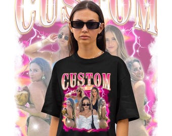 Chemise bootleg personnalisée des années 90 : t-shirt photo personnalisé, couleurs confortables