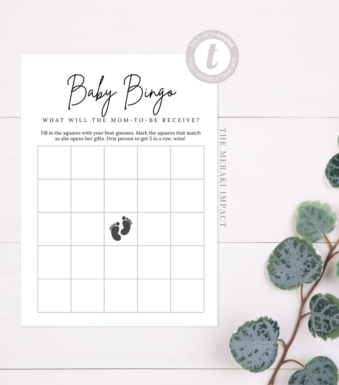 Baby Shower Gift Bingo Game Printable Baby Shower Game - Etsy