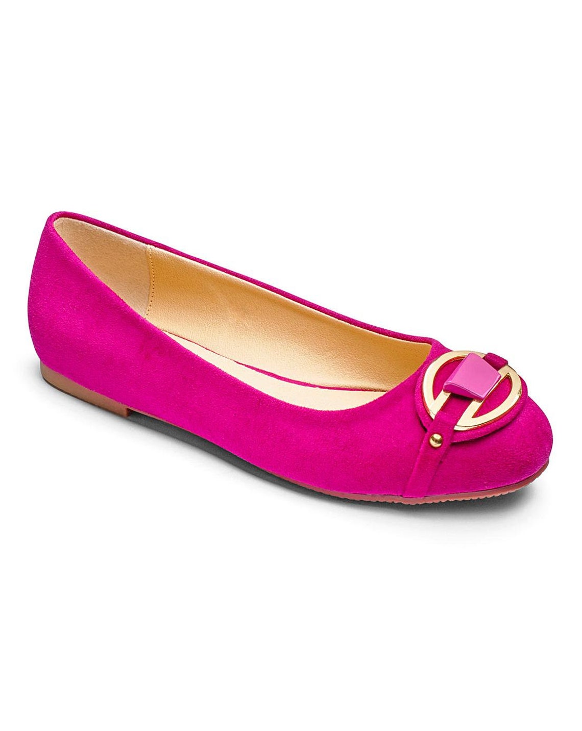 Heavenly Soles Ladies Ballerina Magenta Flat Shoe with Gold | Etsy