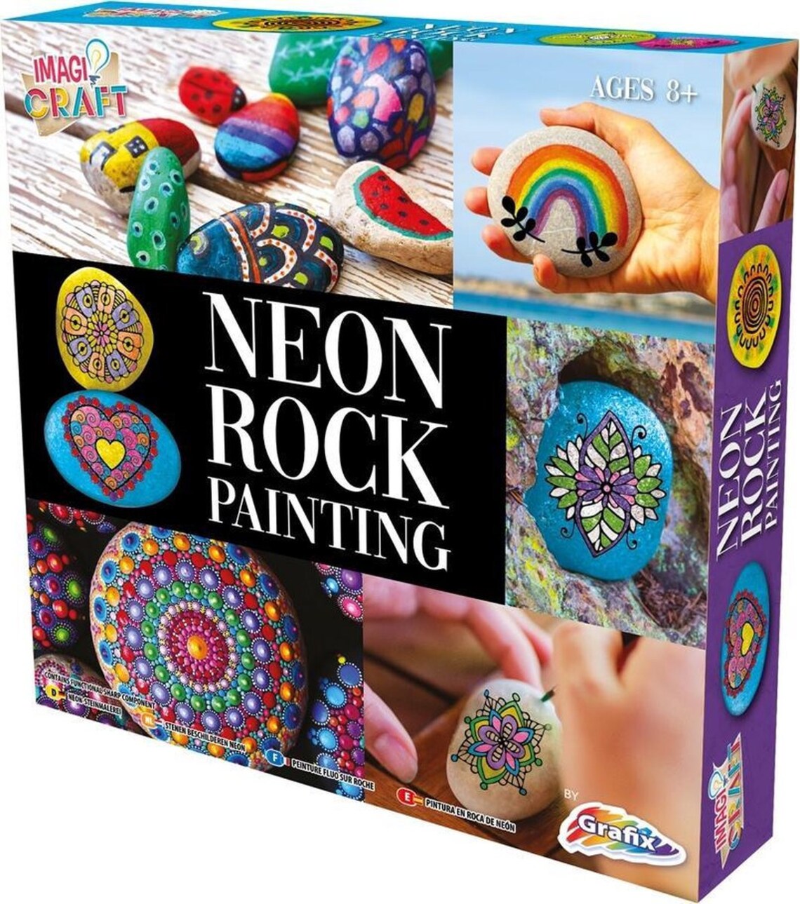 Rock Painting Set Kit NEON COLOURS Paint Your Own DIY Stones Etsy