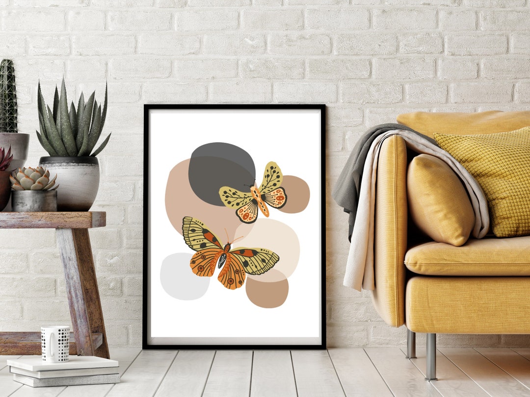 Boho Butterflies Wall Decor Art Print | Digital Download - Etsy