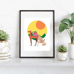 Camel Color Wall Art | Camel Art Print | Downloadable Print