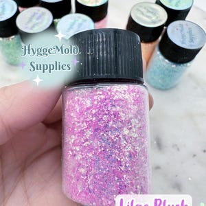 Hellrosa Glitzer Lila Pink irisierend Glitzer Regenbogen Glitzer Mylarflocken Pigment Glitter fein und Chunky Glitter Mix