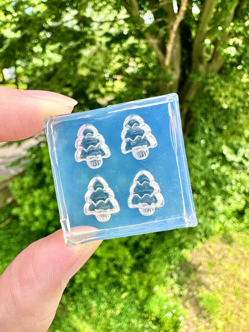 Mini 3D Christmas Tree Stud Earring Mold Etsy