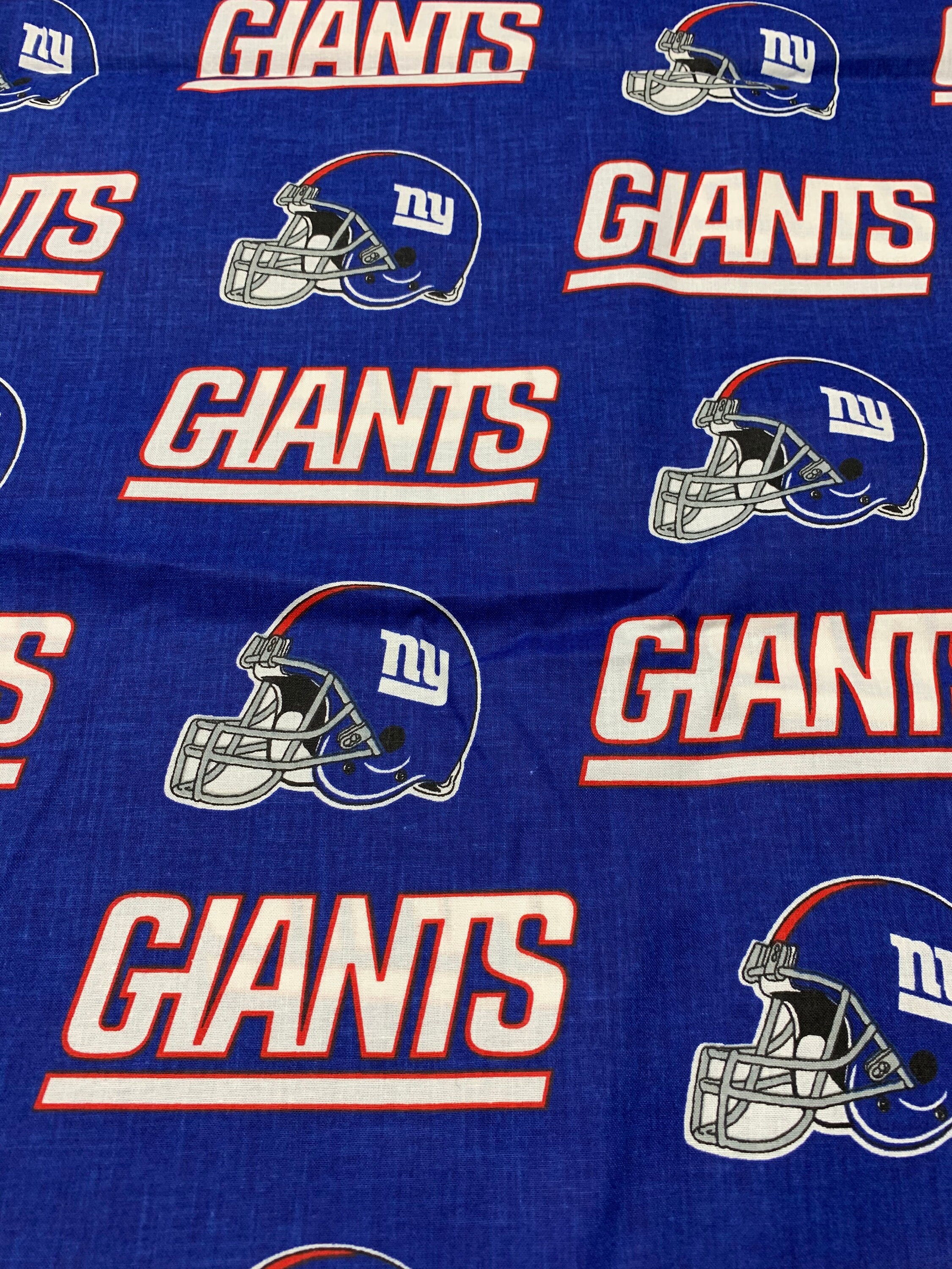 New York Giants NFL Cotton Fabric Sold by the HALF YARD Etsy