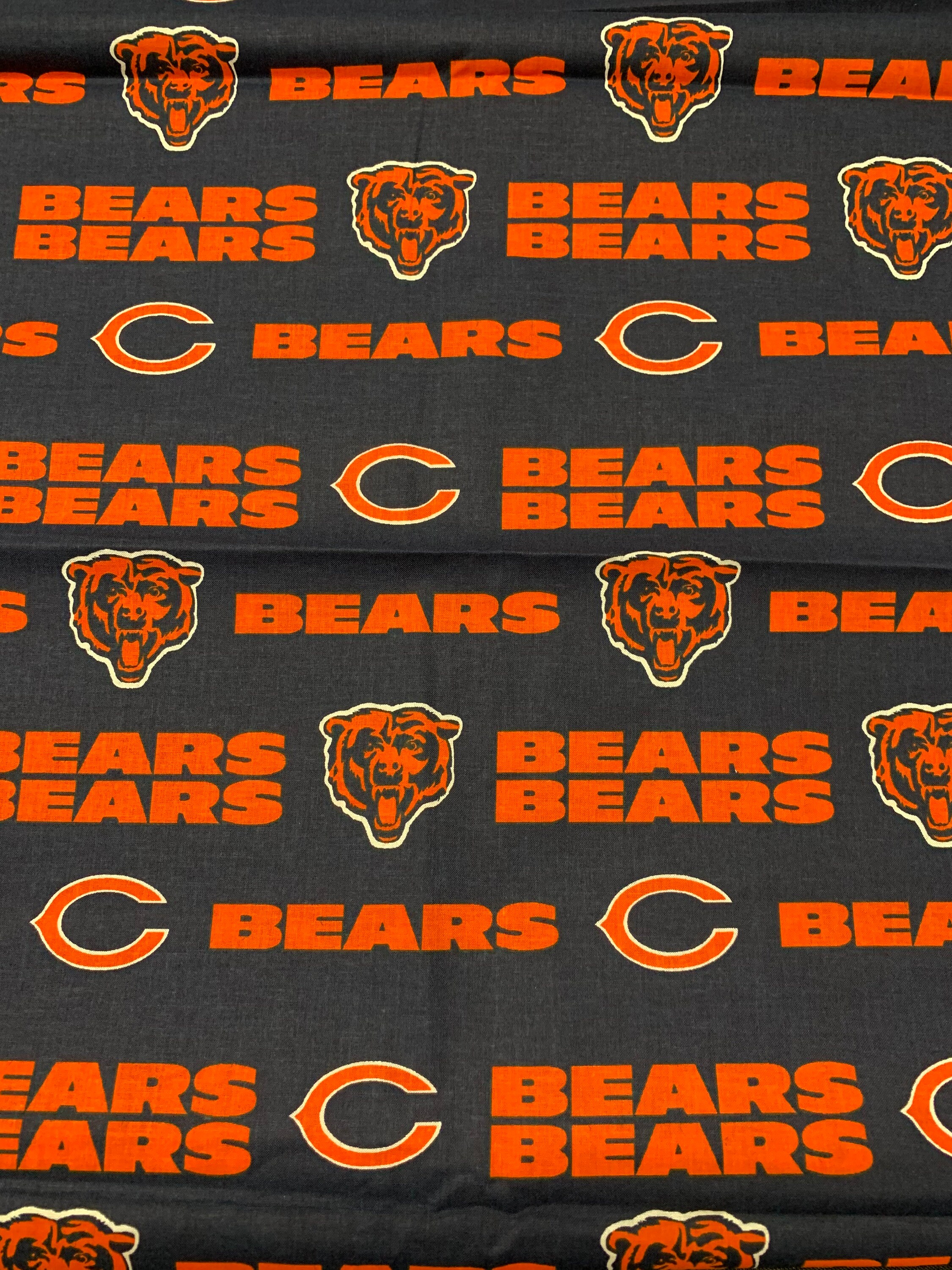 Chicago Bears NFL Cotton Fabric Sold by the HALF YARD 60 Etsy