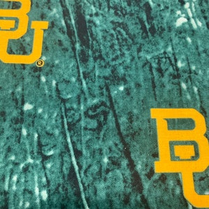 Baylor University Bears Cotton Fabric SOLD By HALF YARD