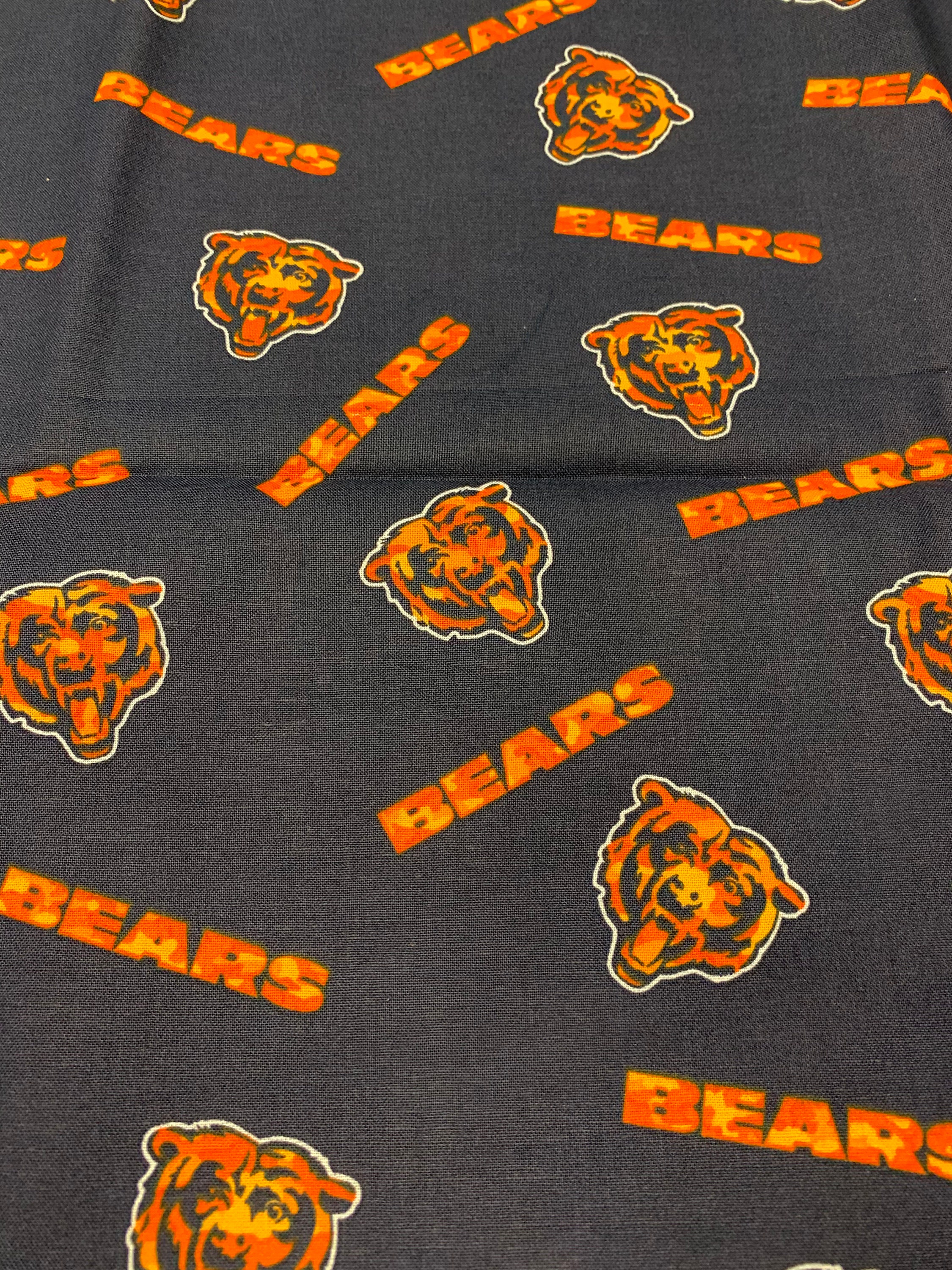 Chicago Bears NFL Cotton Fabric Sold by the HALF YARD | Etsy