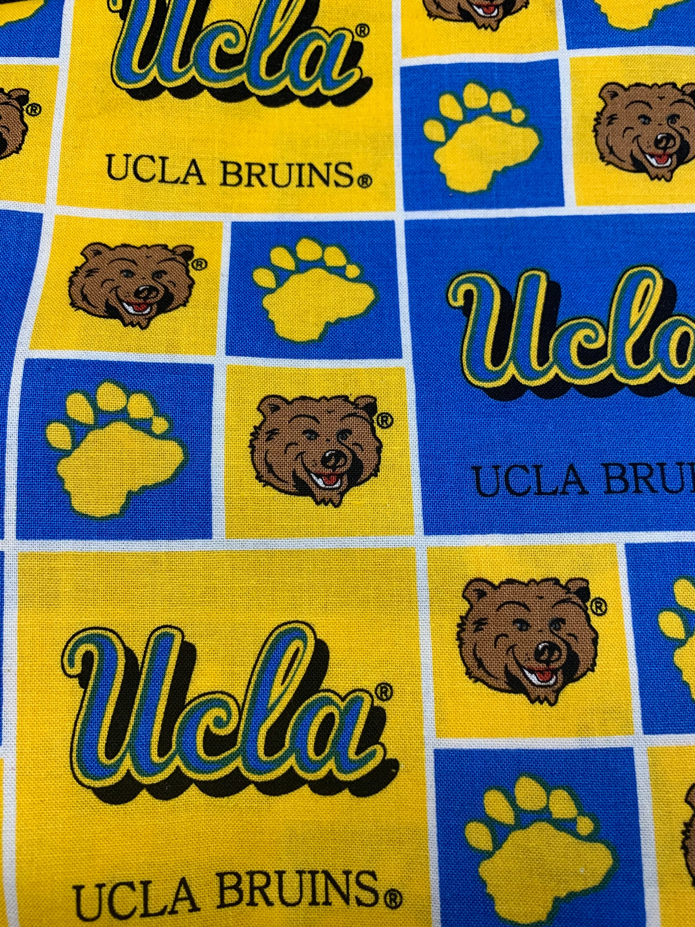 UCLA University Bruins Cotton Fabric Sold by the HALF YARD Etsy