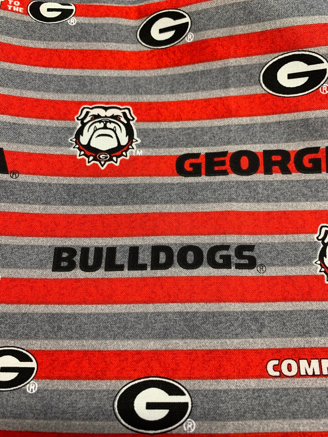 UGA Gerogia Bulldogs University University Cotton Fabric Sold by HALF