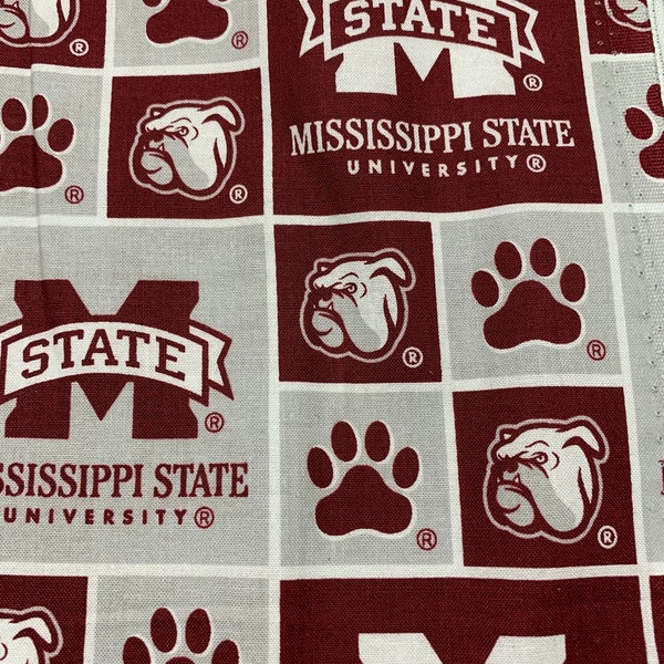 Mississippi State University Cotton Fabric Sold By The HALF YARD