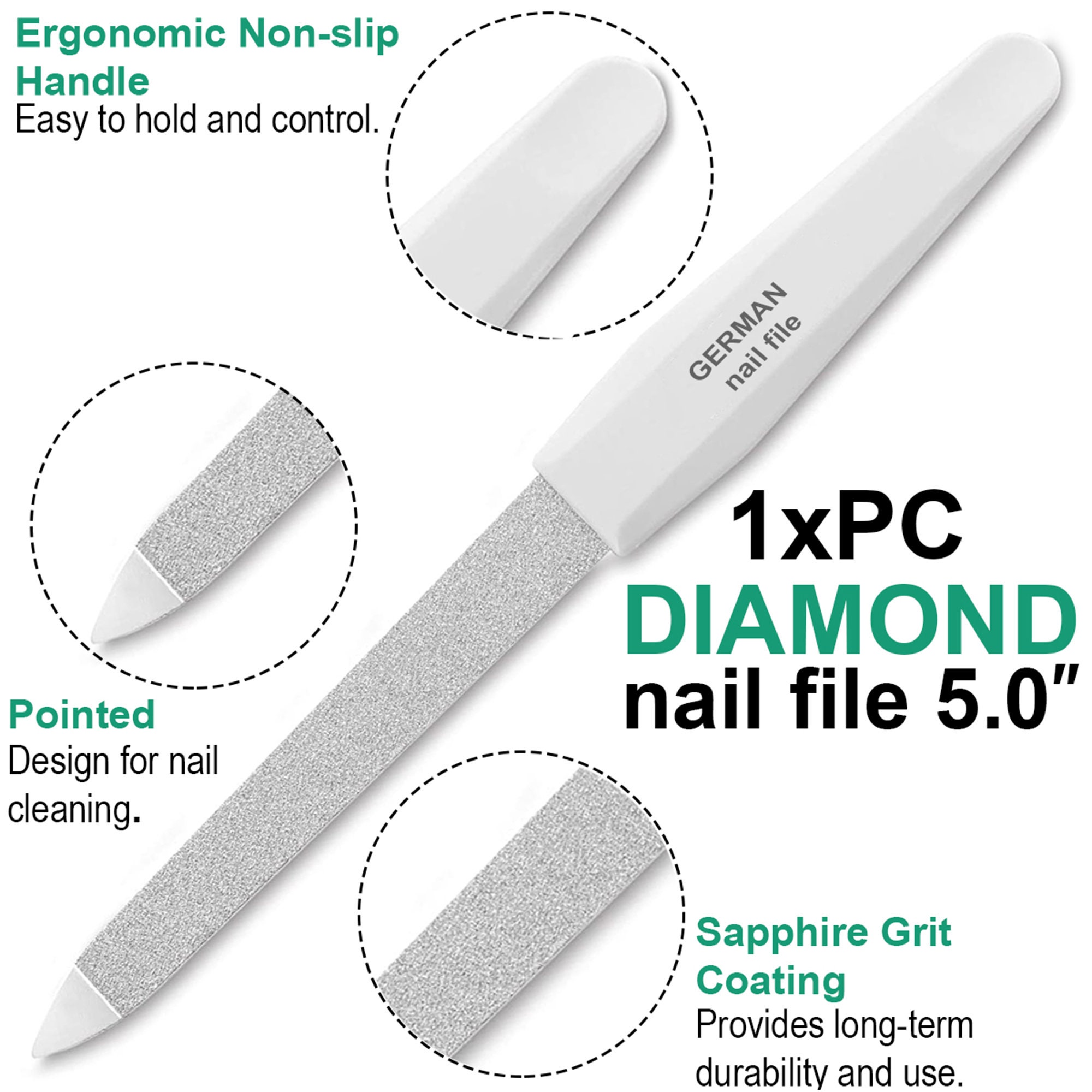 Diamond Nail Files 5.0 Professional Metal Nail File Etsy