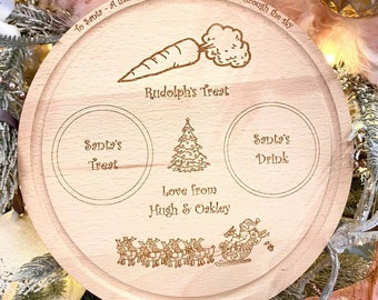 MDF Wooden Decorate yourself Discount on bulk purchase Santa Treat Plate