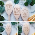 Personalised Chef Wooden Spoon: Engraved Cooking Gift