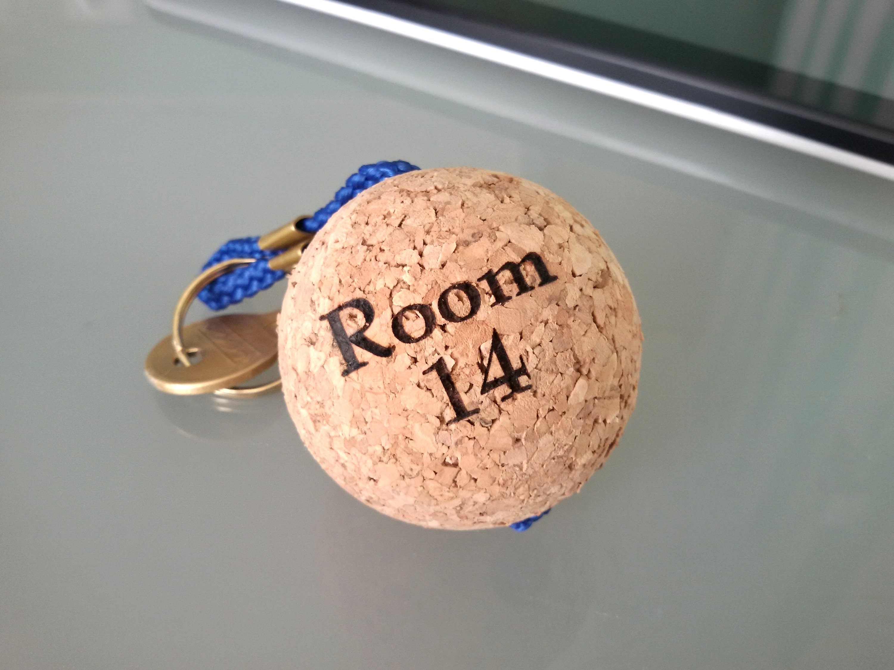 Personalised Cork BALL keyring floating water sports keys Etsy