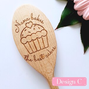 Grandma Bakes The Best Cakes Personalised Baking Wooden Spoon, Mothers Day Spoon Gift, Cake Baking, Birthday Gift, Nana, Nanny, Granny image 8