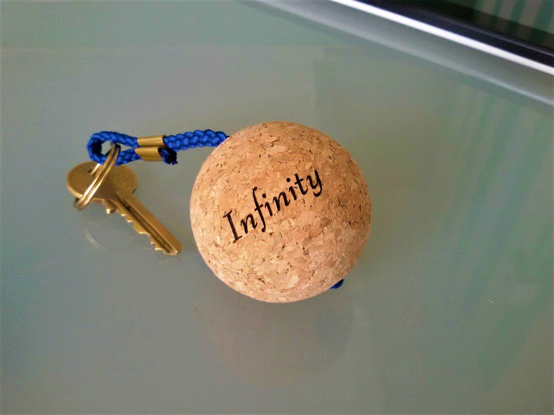 Personalised Cork BALL keyring floating water sports keys Etsy