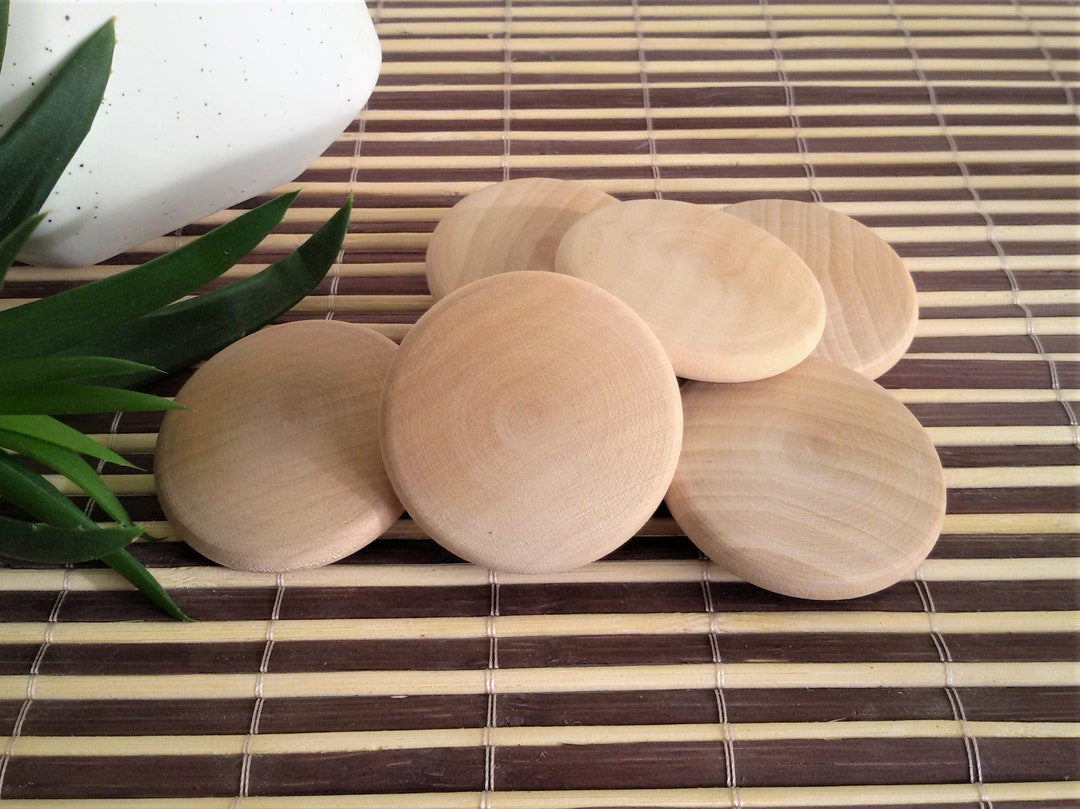 Medium Wooden Pebbles – Natural Smooth Beige – Home Decor, Arts & Crafts, Wedding Favours – UK Made