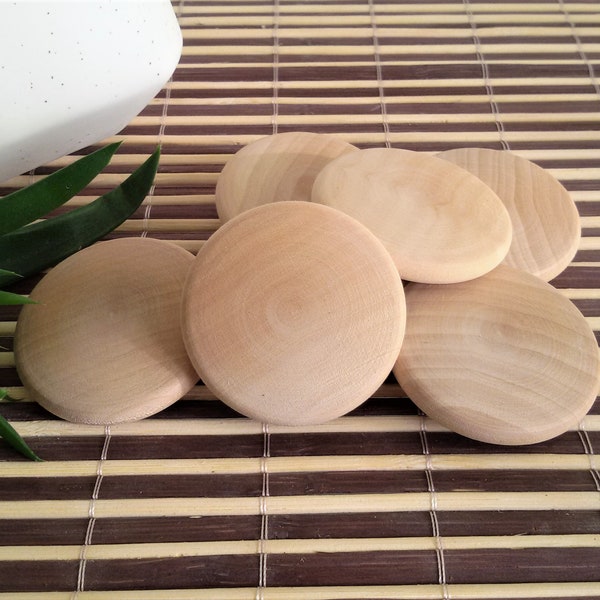 MINI Mandala Wooden Pebbles smooth rounded hardwood house crafts wedding natural, home decoration,