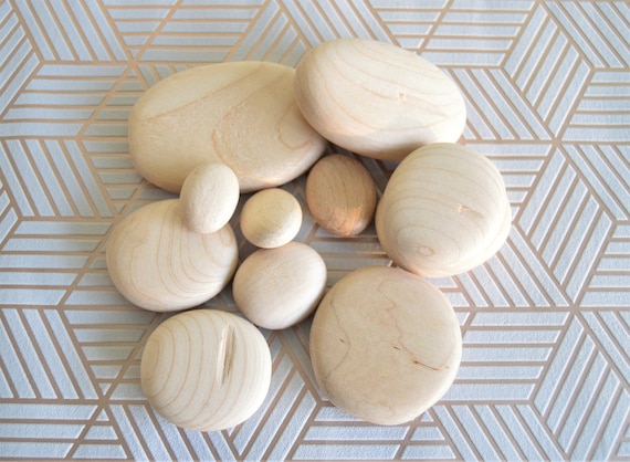 Imperfect Wooden Pebbles – Craft Supply, DIY Projects, Natural Wood Seconds