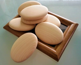 Large Wooden Pebbles smooth rounded hardwood house crafts wedding natural, home decoration,