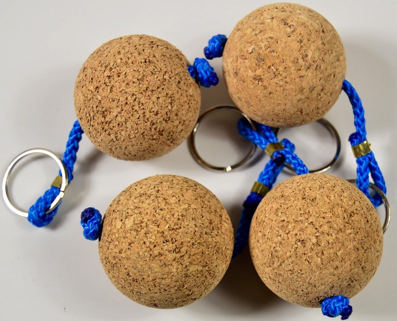 Cork Ball Round Keyring Floating Water Sports Keys Chain Key Etsy UK