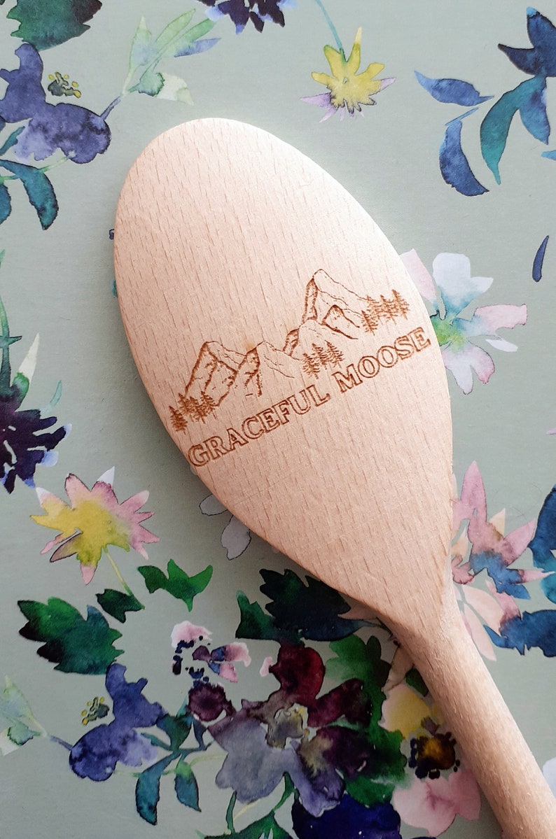 Personalised Wooden Spoon, Cooking, Chef, Award, any text or logo can be engraved on the handle and head, laser engraved, 20cm, 30cm, 35cm image 7