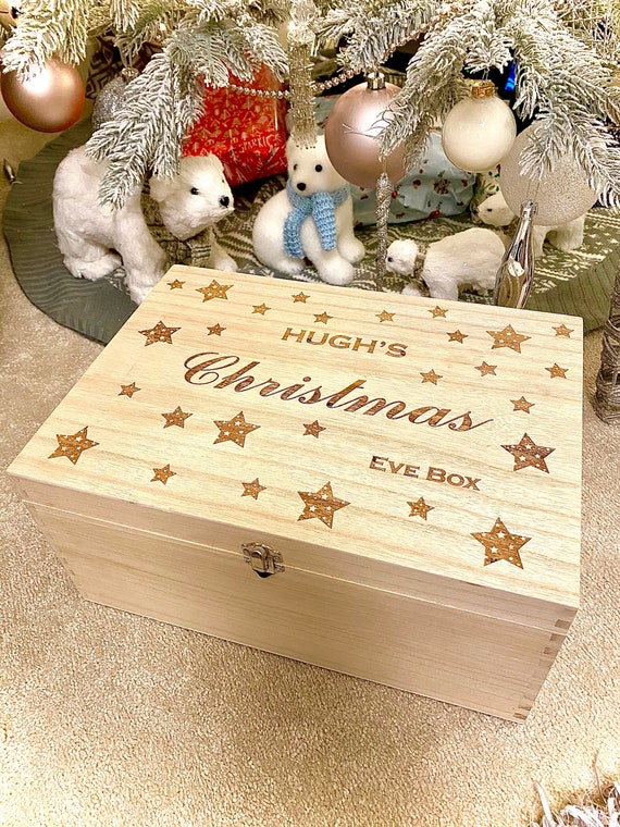 Engraved Personalised Kids Luxury Wooden Large Medium Christmas